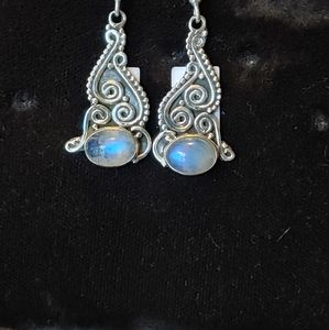 Moonstone And Sterling Earrings